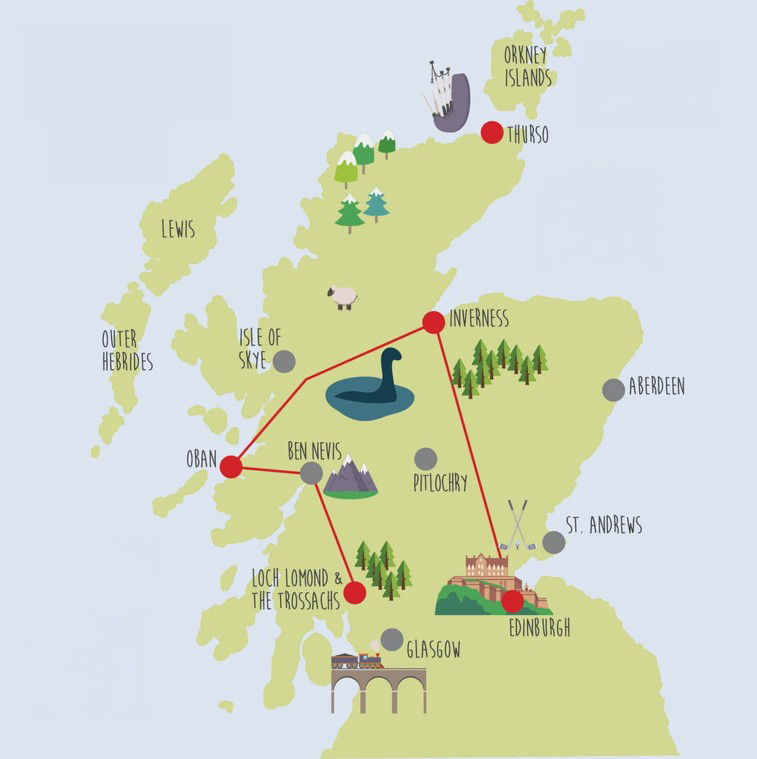 a taste of scotland map