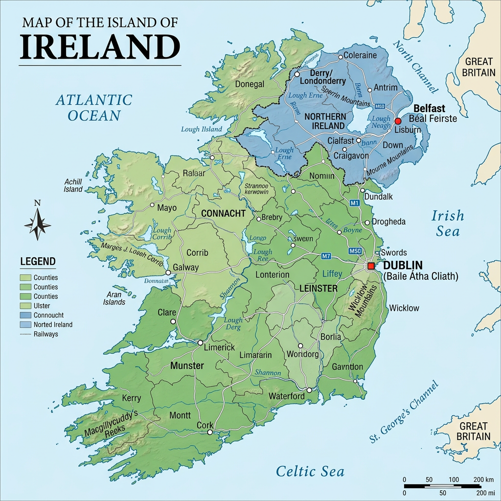 map of ireland